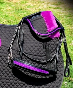 Brida anatómica FSS ROSA CALIENTE BRILLO BLING FREEWAY Curva CORTE Cabezal - Imagen 1 de 2