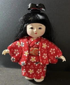Vintage Japanese Ichimatsu Girl Doll Kimono, Kimekomi Geisha Maiko Doll Furisode - Picture 1 of 8