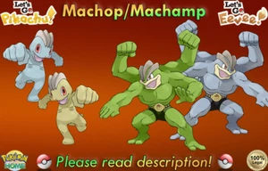 ⭐Shiny/Non-shiny Machop/Machamp 6IV XL⭐Let's Go Pikachu/Eevee HOME (💯Legal) - Bild 1 von 21