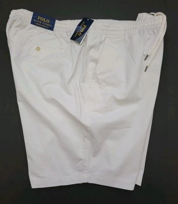 NEW Polo Ralph Lauren 2XLT TALL White STRETCH Shorts Elastic Waist & Drawstring - Image 1 of 4