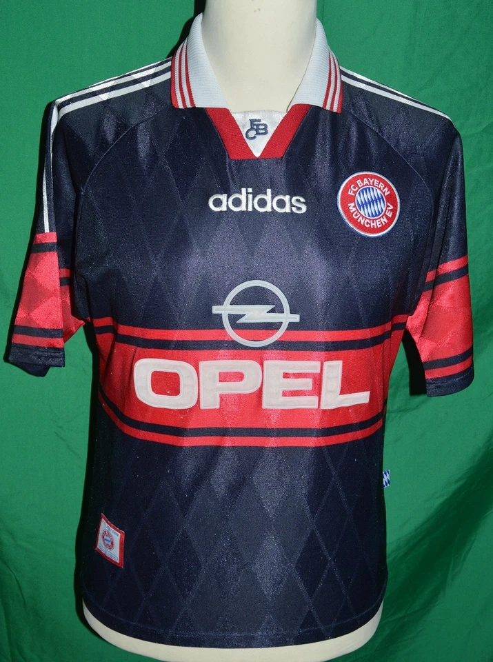 Trikot vom FC Bayern München, Saison 1997-1999, Größe 164, adidas, Blau / Rot - Bild 1 von 1
