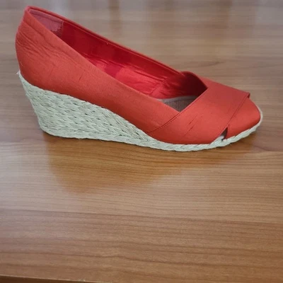 Ralph Lauren Cecilia Espadrilles Wedge Sandals Women’s Shoes Size 9B Red - Image 1 of 4