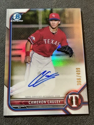 2022 Bowman Chrome Cameron Cauley Refractor Auto /499 - Image 1 of 4