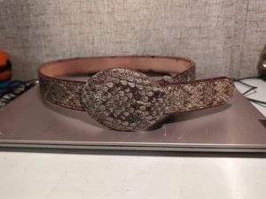 Cintura e fibbia in pelle di serpente 34 - Foto 1 di 13