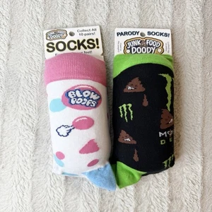 Zwei Paar Junk Food Doody Socken Blow Poofs Monster Deuce lustiges Geschenk - Bild 1 von 8