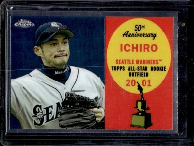 2008 Topps Chrome Ichiro Suzuki 50th Anniversary All Rookie Team #ARC11 Mariners - Image 1 of 2