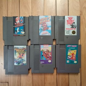 Nintendo Lot Of 6 NES Games ~  Super Mario Bros 1 & 2, Golgo 13, Tom And Jerry..