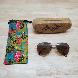 Maui Jim Cliff House MJ247-16 Sunglasses Gold Aviator Polarized 59-15-120 W Case - Picture 1 of 13