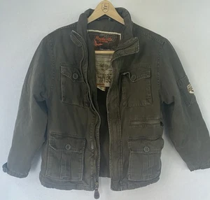 Hawke & Co Outfitter Gray Aviation Bomber Jacket Boys 10/12 - Picture 1 of 5