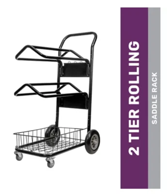 Saddle Rack Rolling Two-Tier English or Western - Image 1 of 4
