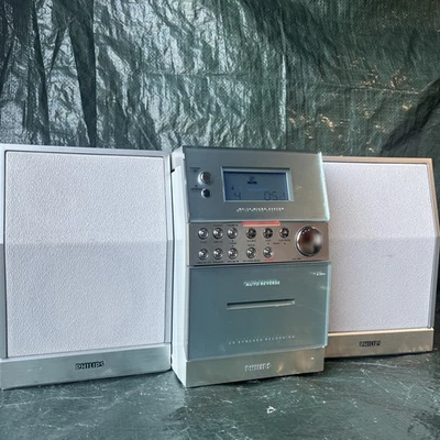 Philips mc-30 CD Player Tape Deck AM/FM Bookshelf Stereo System - Image 1 of 4