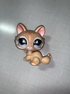 Littlest Pet Shop #870 Shimmer Cat Orange Kitten Blue Eyes Nacarado 2008 - Imagen 1 de 7