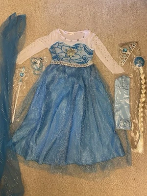Disney’s Frozen Elsa Halloween Costume New Size 3-4t Dress Up - Image 1 of 4