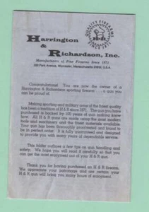 H&R Model Huntsman Owners Manual Reproduction - Picture 1 of 1