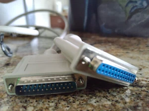 25FT DB25 25-Pin Male-Female M/F Parallel Serial Extension Cable DB25M DB25F - Photo 1/2