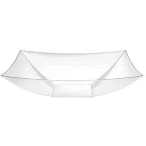 Lillian Collection Clear Rectangular Plastic Serving Bowl 64 oz For Parties - Picture 1 of 4
