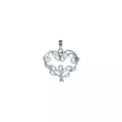 Pietra di Luna Ciondolo Albero Della Vita Argento Sterling 925 Marchiato Tutti - Immagine 1 di 3