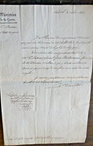 1816 nomination militaire , par le Marechal duc de Feltre - Bild 1 von 2