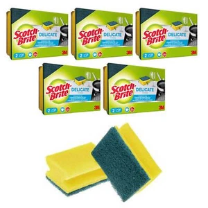 10 Stück Scotch-Brite Topfreiniger Reinigung Universalschwamm DELICATE gelb/grün - Bild 1 von 3