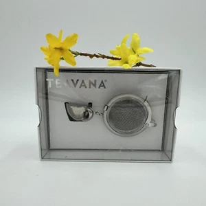 TEAVANA Tea Infuser Ball -Mesh  Strainer Stainless Steel with Teacup Charm -NEW - Picture 1 of 8
