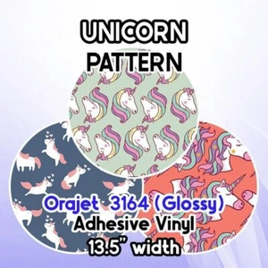 Unicorn Patterned Adhesive Vinyl 13.5" ROLL **FREE SHIPPING** - Picture 1 of 17