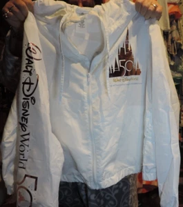 Walt Disney World 50th Anniversary Lightweight Zip Jacket Windbreaker Hoodie XL - Bild 1 von 11