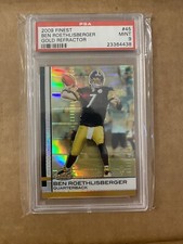 2009 BEN ROETHLISBERGER TOPPS FINEST GOLD /75 REFRACTOR PSA 9 STEELERS #45