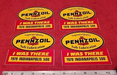 1979 Indianapolis 500 Pennzoil Event Sponsors I was There Collector Decal ×4 USA - Image 1 of 4