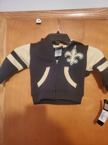 New Orleans Saints -NFL Infant/Toddler 12 Month - Full Zip Hooded Sweatshirt NWT Cover
