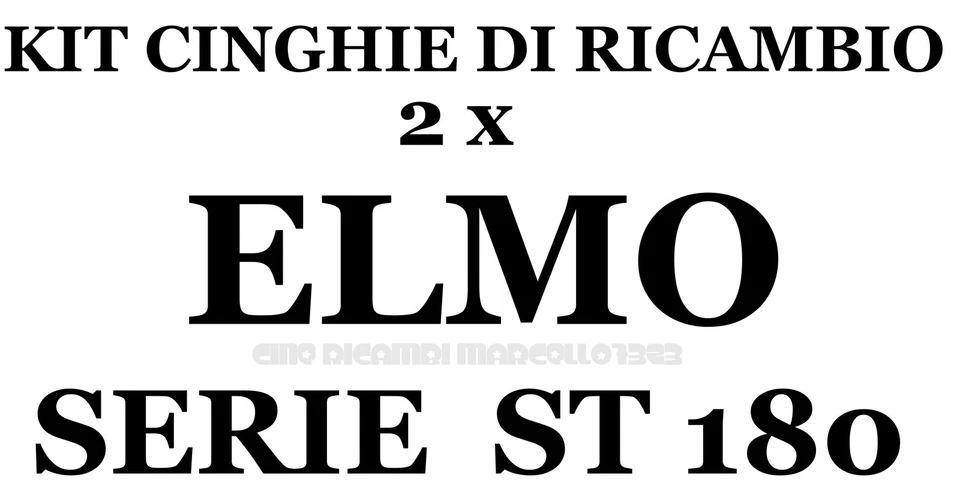 ★ KIT CINGHIE DI RICAMBIO 2 x PROIETTORE SUPER 8 mm ELMO ST 180 EM-M-MO ★ - Immagine 1 di 1