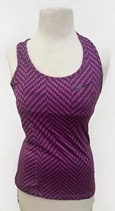 Purple Nike Diagonal Pattern Running Racerback Tank-Shelf Bra-Size M-Active - Picture 1 of 15