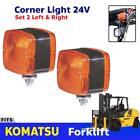 Corner Light Signal Lamp +Bulbs 24V Fits Komatsu Forklift Set 2 LH+RH