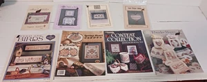 8 Cross Stitch Pattern Sayings, Hearts ASN, Jeremiah Junction, etc FREE SHIPPING - Picture 1 of 2