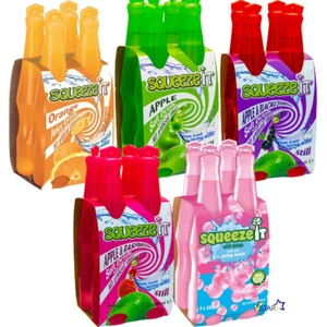 Squeeze It Bubblegum, Apple&Blackcurrant, Orange, Apfelquellwasser 4 x 200 ml - Bild 1 von 7