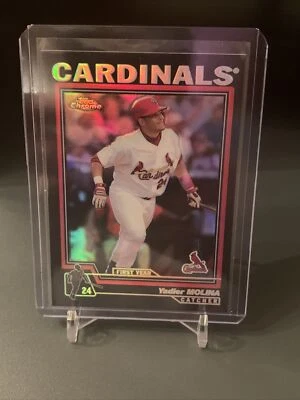2004 Topps Chrome Black Refractor Yadier Molina 🔥TWICE AS RARE AS THE GOLD🔥 - Image 1 of 4