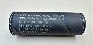 Bujía militar Firestone S-80-CF de colección 1952 nueva sellada USAAF AAF 800140 - Imagen 1 de 5