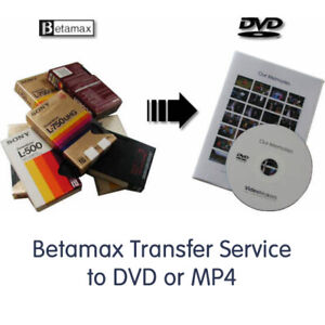 Transfer convert Betamax (NTSC) Beta video tape to DVD or MP4