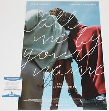 ARMIE HAMMER SIGNED 'CALL ME BY YOUR NAME' 12x18 MOVIE POSTER B BECKETT COA BAS