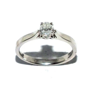 Ladies womens 950 platinum & solitaire diamond engagement ring UK size L - Picture 1 of 8
