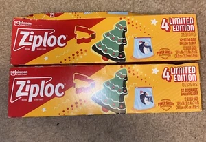 ZIPLOC Limited Edition Holiday Gallon Slider Storage Bags Christmas 24 2 Packs - Picture 1 of 2