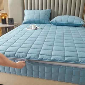 Six Sides All Inclusive MattressCover with Zipper Quilted FittedSheet Dust-Proof - Picture 1 of 29