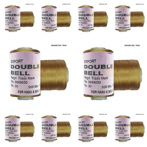 10X Double Bell Viscose Rayon Thread for Embroidery Color Golden Shade No.104L - Picture 1 of 3
