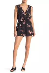Joie Black Caviar Kenoa Floral Romper Size Large Orig $298 - Picture 1 of 2