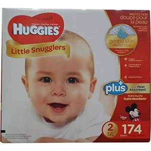 Huggies Little Snugglers Plus Diapers Size 2, 174 Count - Picture 1 of 2