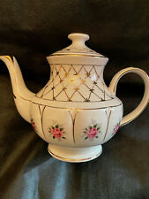 Arthur Wood England 5411 Teapot With Pink Roses & Gold Trim/Accents