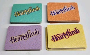 1988 Milton Bradley Heart Throb Replacement Pieces Set Of Four Card Decks - Picture 1 of 2