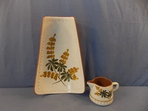 Stangl "Golden Blossom" Platter 11 3/8" & Creamer - Picture 1 of 9