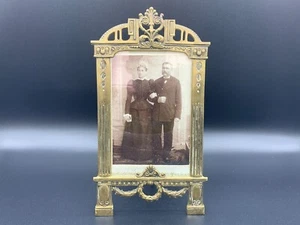 Astro-Hungarian Empire Bronze Photo Picture Frame Glass Front Easel Back c.1890 - Picture 1 of 21