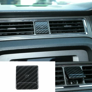 Carbon Fiber ABS Interior Cigarette Lighter Cover Fit For Ford Mustang 2010-2014 - Picture 1 of 9