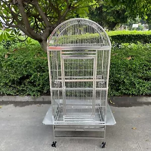 SUS201 Stainless Steel Parrot Cage 60x50x143cm Play Top Bird Cage Big Macaw cage - Picture 1 of 11